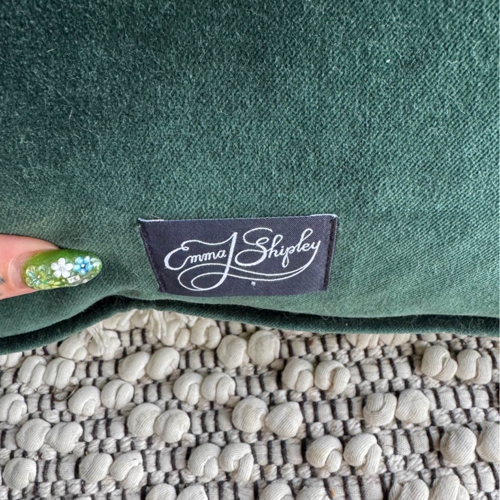 Emma J Shipley designer velvet throw pillow - Picture 7 of 8